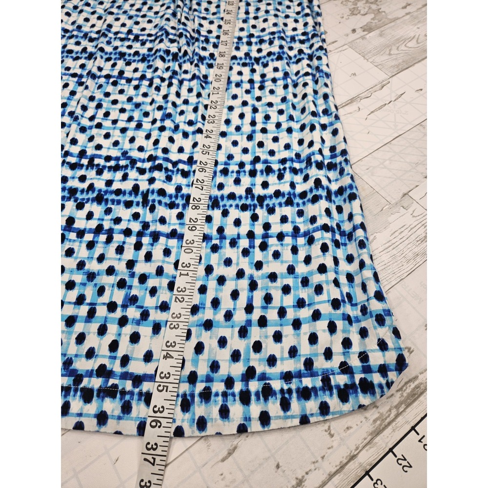 Tommy Bahama Womens XS Shirt Dress Blue Dot Matrix Print Resort Vacation - Picture 4 of 7